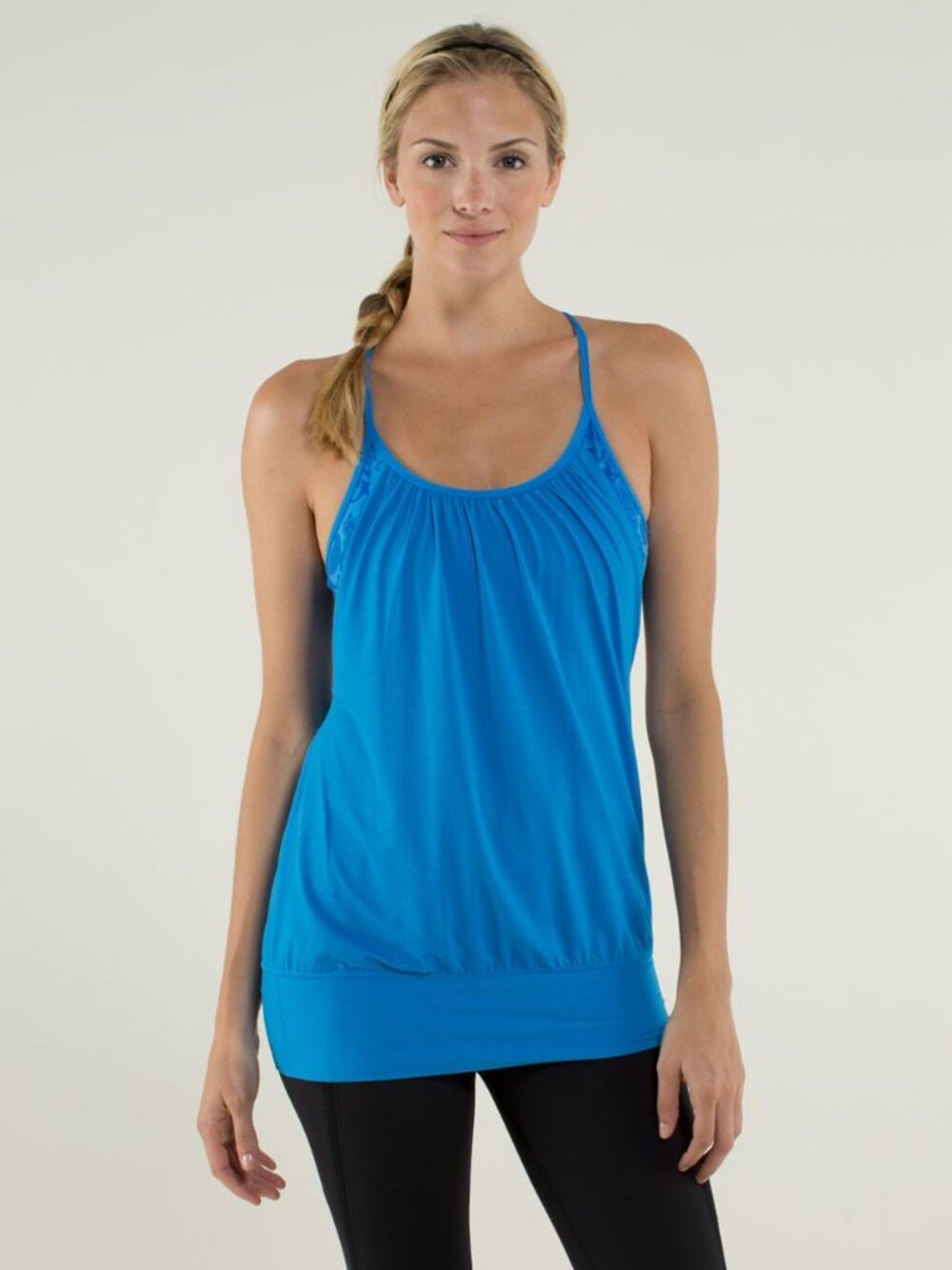 Lululemon Size 8 Blue Lululemon Cornflower Paisley No Limits Tank Top